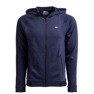 Navy Goruck The Field Full Zip Men's T-Shirt | CA-ZRK-710456