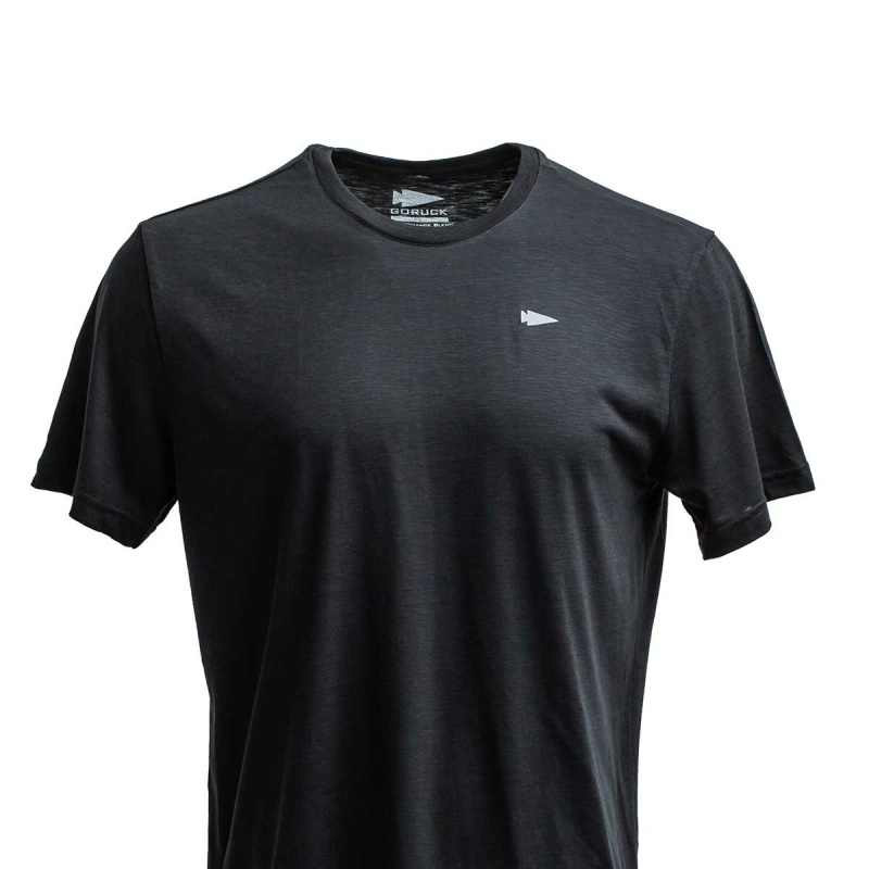 Black Goruck The Field Men\'s T-Shirt | CA-ZEN-167250