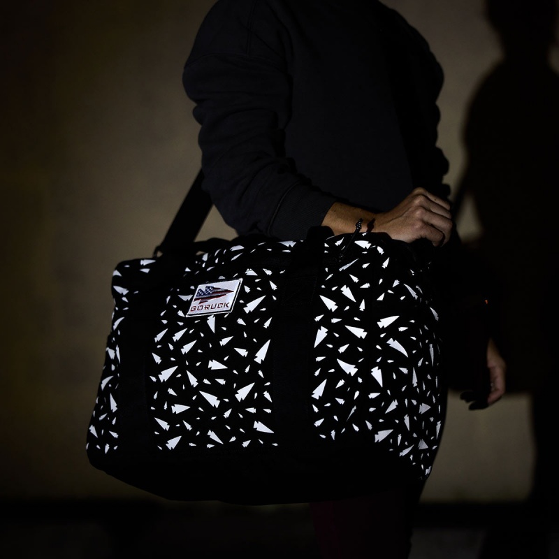 Black / White Goruck Kit 32L (Includes Shoulder Strap) Reflective Spearhead Accessories Bags | CA-EBP-468532