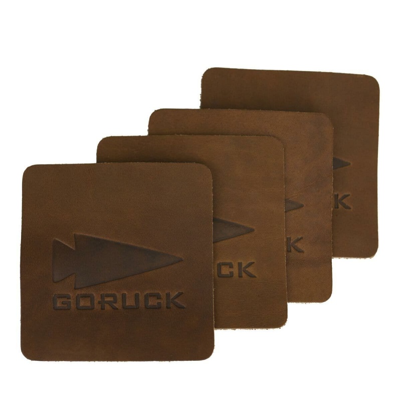 Brown Goruck Leather Spearhead Coaster Set (4x) Accessories Accessories | CA-DKJ-731508