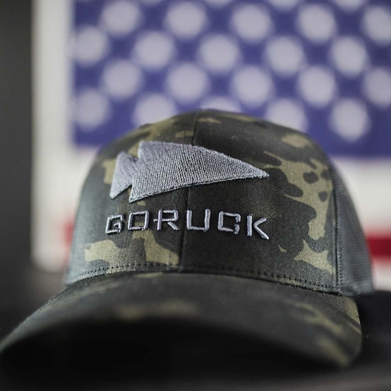 Camo Goruck Trucker Snapback Accessories Hat | CA-CNL-273145