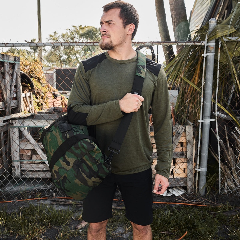 Green Goruck 24.7 Merino Wool Long Sleeve Tee Men's Tops | CA-OXR-769821