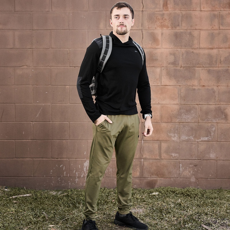 Green Goruck Indestructible Performance Joggers Men's Pants | CA-TFU-204315