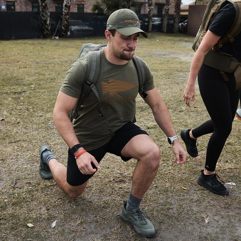 Green Goruck Spearhead Men's T-Shirt | CA-XTY-435089