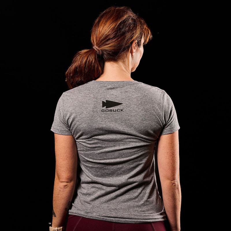 Grey Goruck CrossFit Women's T-Shirt | CA-CUG-965027