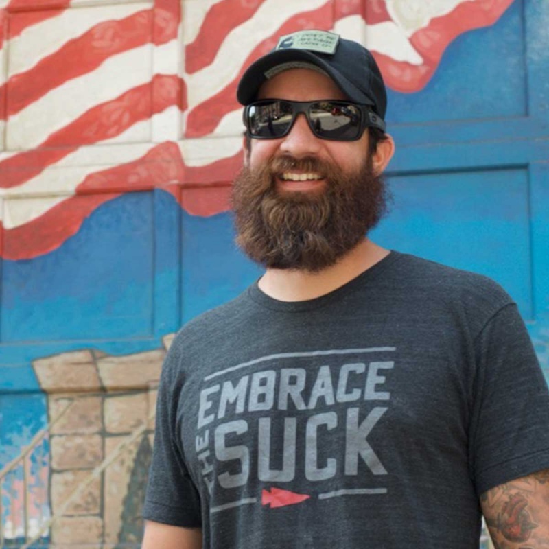 Grey Goruck Embrace the Suck Men's T-Shirt | CA-WBM-954207