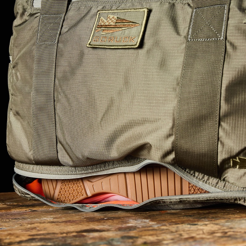 Grey / Orange Goruck Kit Bag / Shoe Compartment Ripstop ROBIC® (Includes Shoulder Strap) Accessories Bags | CA-LVM-379601