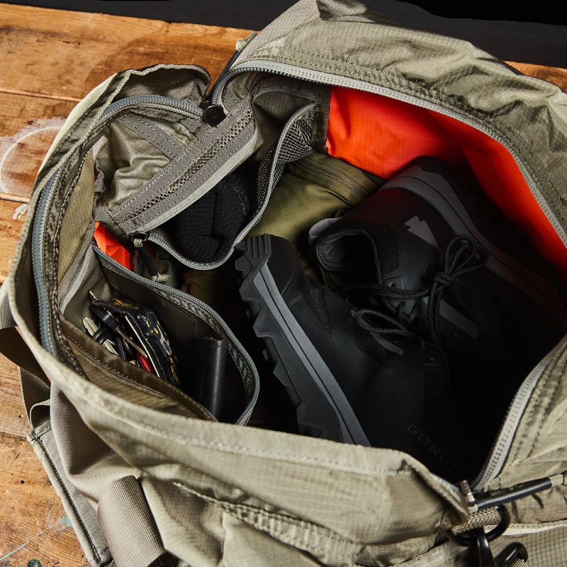 Grey / Orange Goruck Kit Bag / Shoe Compartment Ripstop ROBIC® (Includes Shoulder Strap) Accessories Bags | CA-LVM-379601
