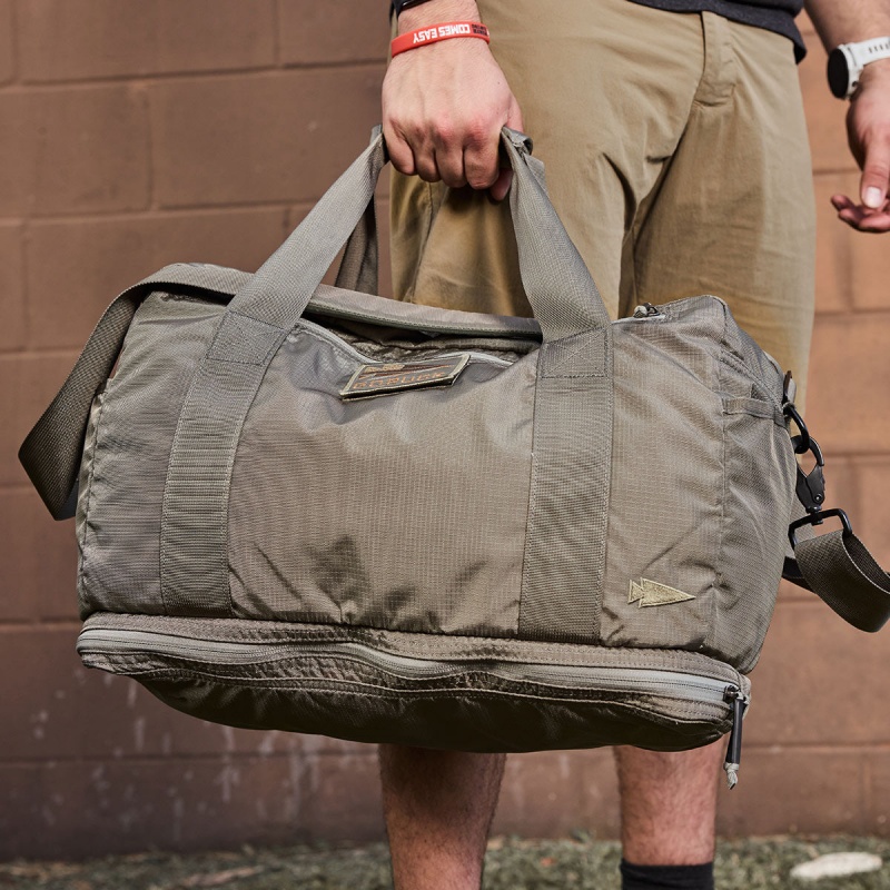 Grey / Orange Goruck Kit Bag / Shoe Compartment Ripstop ROBIC® (Includes Shoulder Strap) Accessories Bags | CA-LVM-379601