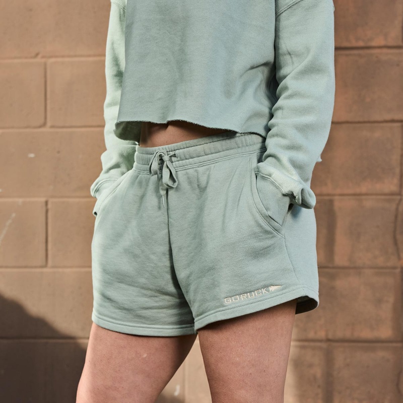 Olive / Brown Goruck Sweat Women's Shorts | CA-OIR-524387