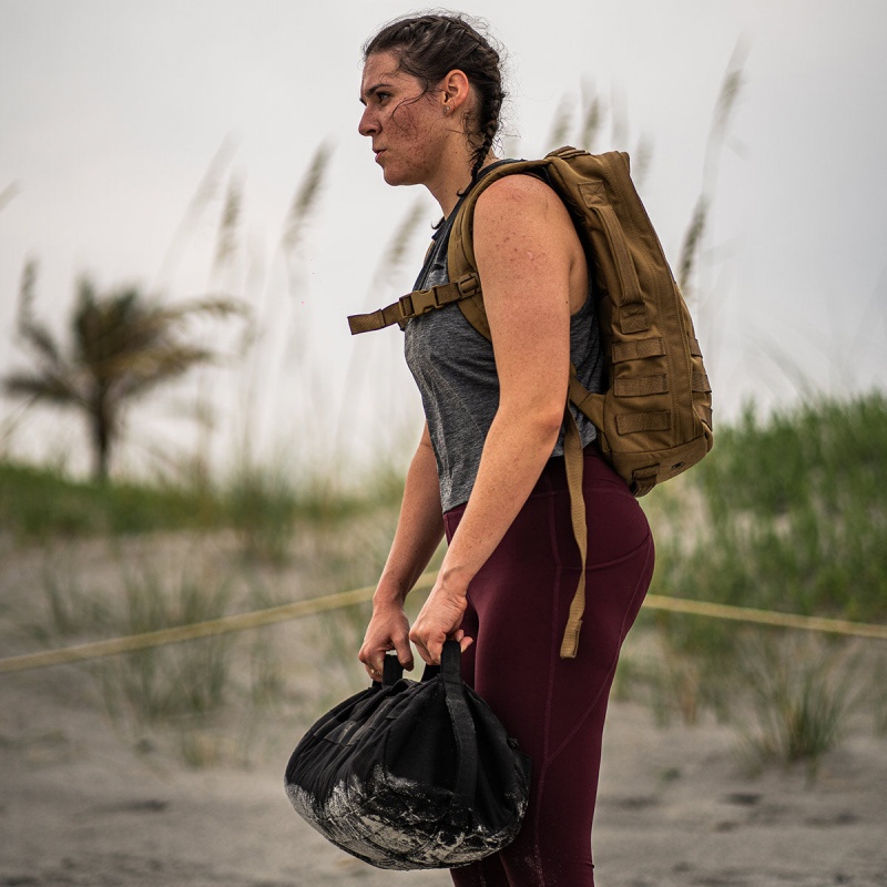 Red Goruck Indestructible Tough / Pockets Women's Leggings | CA-YRS-260384