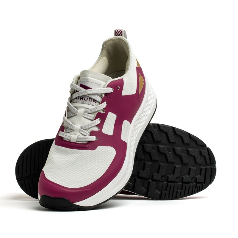 White / Red Goruck Baton Rouge Women's Rough Runners | CA-JKC-641952